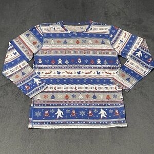 BROOKS Tech Shirt Mens S Run Merry Holiday Long Sleeve Christmas Yeti 211265